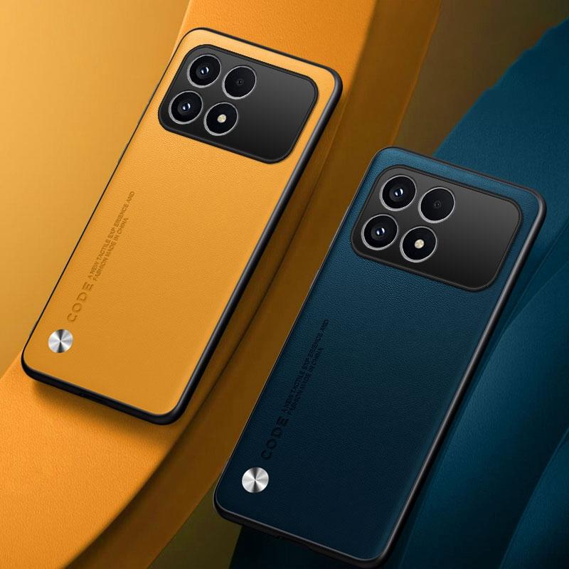 Luxury PU Leather Case For Xiaomi Poco F8 Pro Back Cover Matte Silicone Full Protection Phone Case For Redmi K90 5G PocoF8 Pro