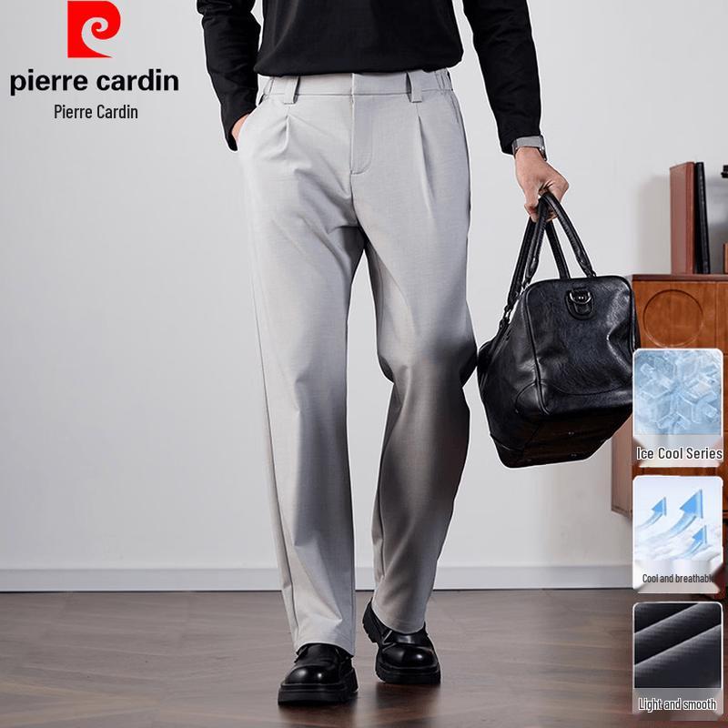 Pierre Cardin Men s Summer Old Money Style Elastic Waist Casual Trousers 38