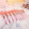 10pcs Makeup Brushes Set Professional Fan Shaped Blending Blush Foundation Powder Cosmetic Brushes Cosmetics Tool