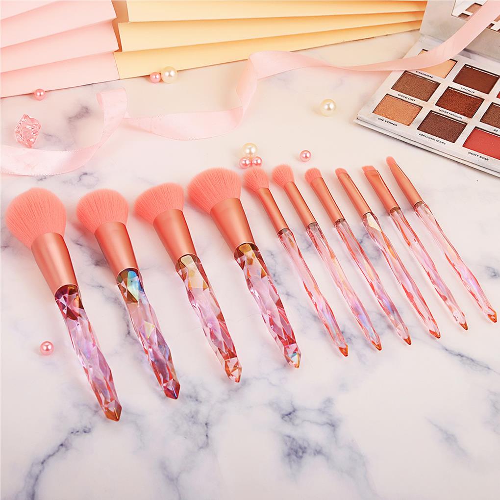 10pcs Makeup Brushes Set Professional Fan Shaped Blending Blush Foundation Powder Cosmetic Brushes Cosmetics Tool