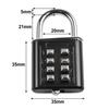 Black Combination Padlock Password Locks 8 Digit Waterproof Combination Lock For Suitcase Bag Package Cabinet Locker Window