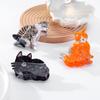 Hair Clip Cartoon Cat Shape Acetic Acid Back Head Hair Claw Anti-slip Teeth Lightweight Colorfast Large Shark Hair Clamp