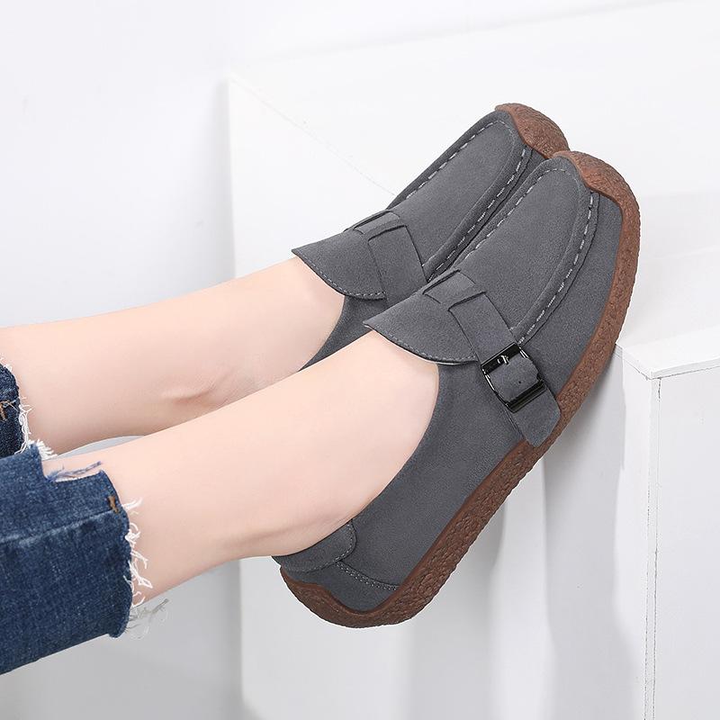 New breathable and lightweight snail shoes fashionable and casual flat-bottomed Doudou shoes youth large-size women's shoes