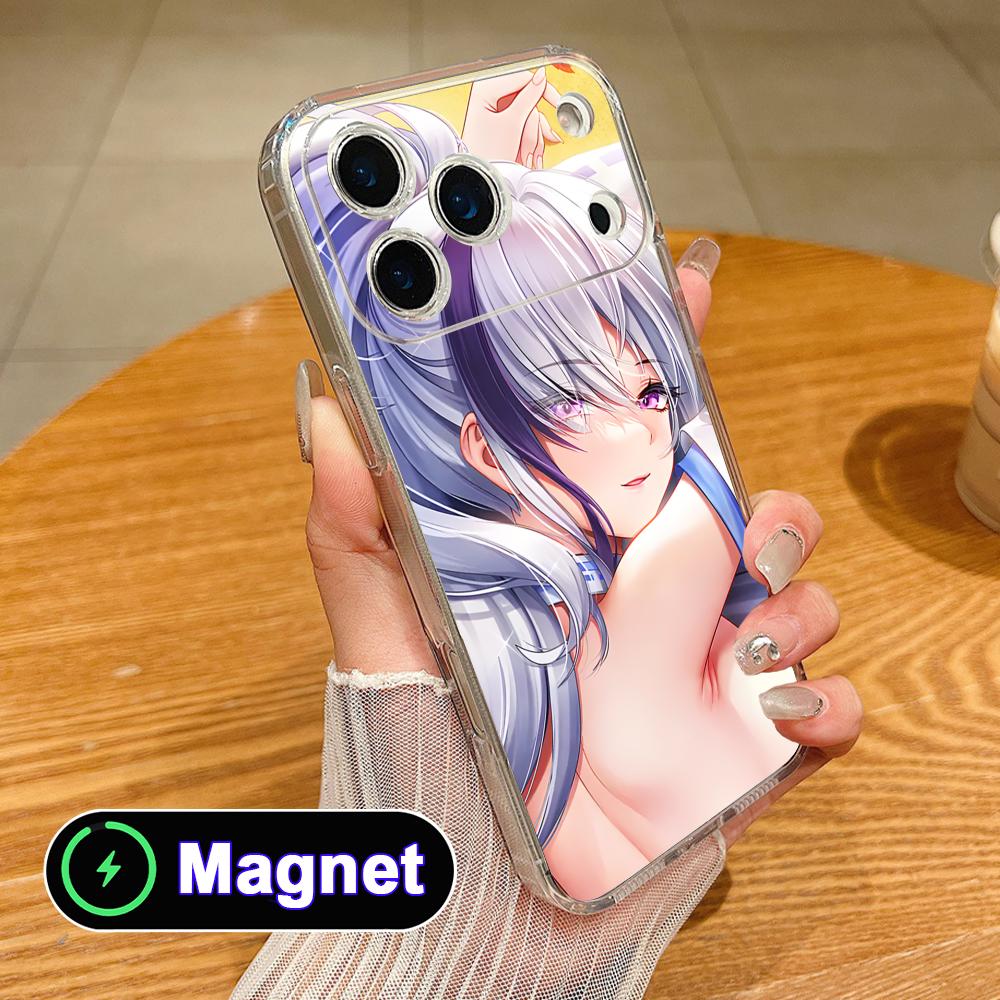 Azur Lane Unzen Clear TPU Magsafe Mobile Phone Case for iPhone 17 16 15 14 13 12 11 Air Pro Max Plus Mini Colorful Cover