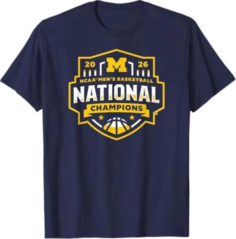 Michigan Wolverines National Champs 2026 Basketball Icon T-Shirt XXXXL