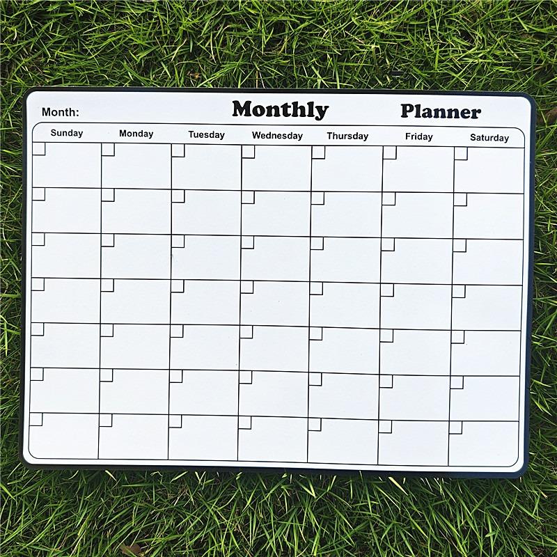 Wall Note Whiteboard Magnetic Refrigerator Sticker Calendar Magnetic Whiteboard Wall Sticker Learning Month Plan Wall Sign