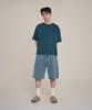 SUPERSUB Pintuck Denim Shorts - Light Blue