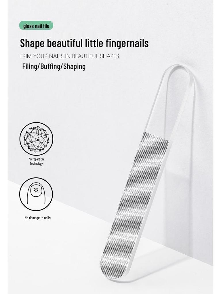 Nano Glass Nail File - Black Technology Manicure Polisher for Shaping and Mattifying Nails