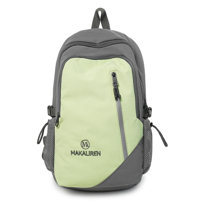 Женский Контрастный Рюкзак Студенческий Легкий Большая Вместимость Школьная Сумка зелёный