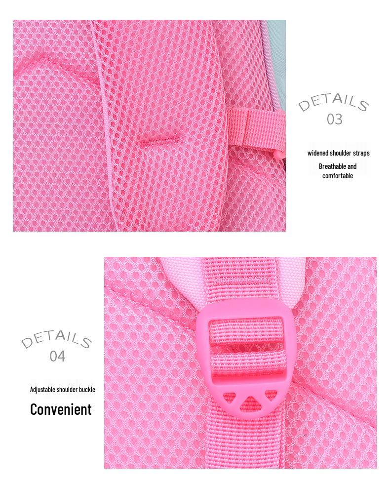 Cute Cartoon Backpack for 1-6 Grade Students - Large Capacity, Lightweight, Double Shoulder Schoolbag