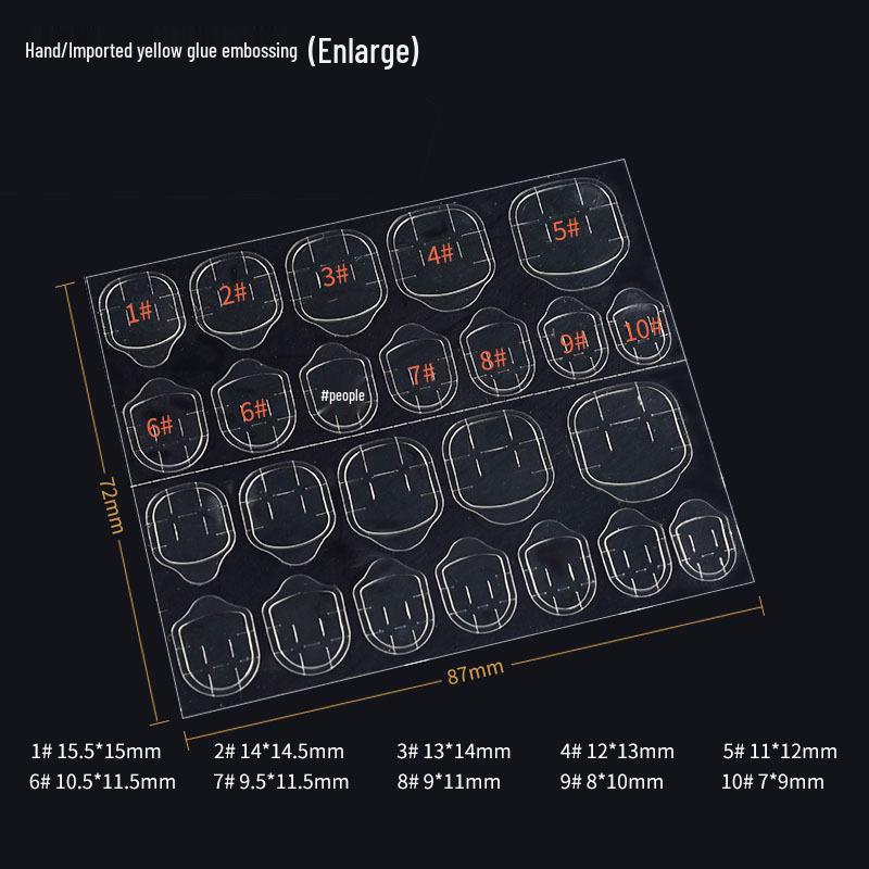 Trace-Free Transparent Double-Sided Jelly Nail Stickers: Removable, No Damage, Reusable Nail Art Glue