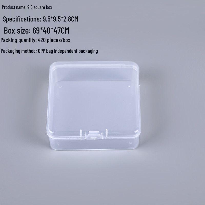 Rectangular Transparent PP Plastic Storage Box for Stationery, Cards, Hardware, Jewelry, and Fishing Gear