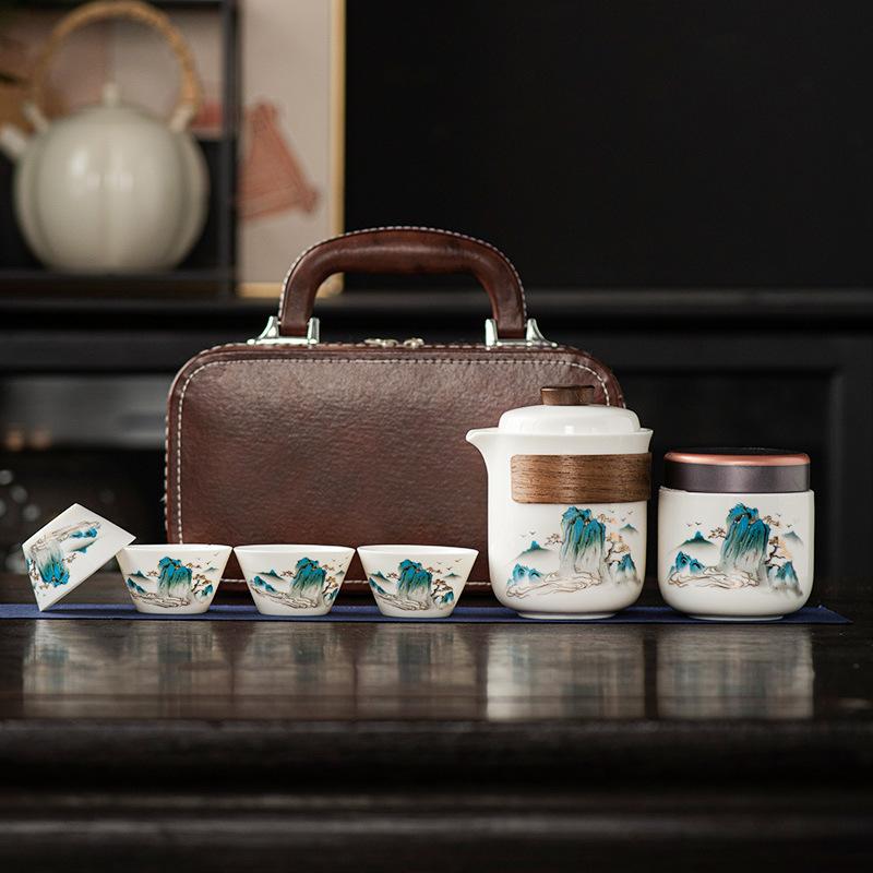 High-end Tea Set, Rough Pottery Pot Travel Outdoor Kung Fu Tea Set
