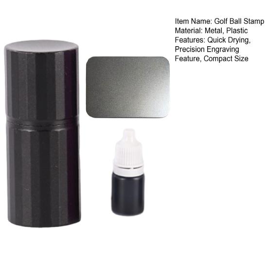 Golf Ball Stamp Aluminum Alloy Golf Ball Engraving Tool Bright Color Portable Compact Golf Ball Marker