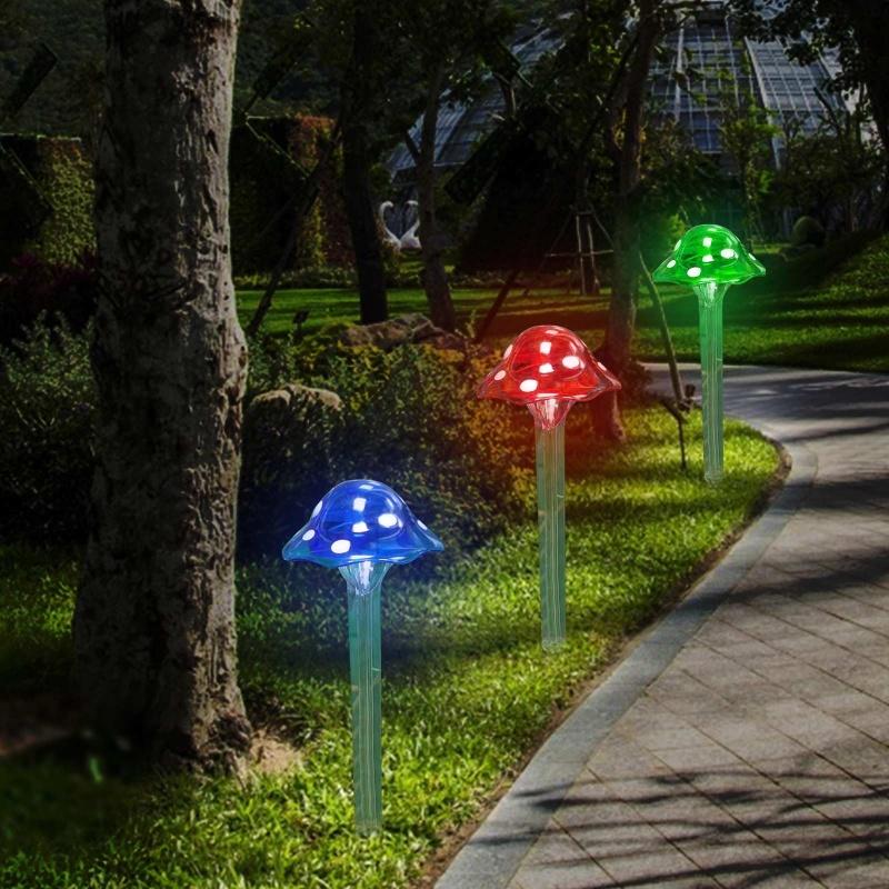 (8.7*8.7*33.5cm) LED Outdoor Courtyard Decoration Solar Lawn Mushroom Light