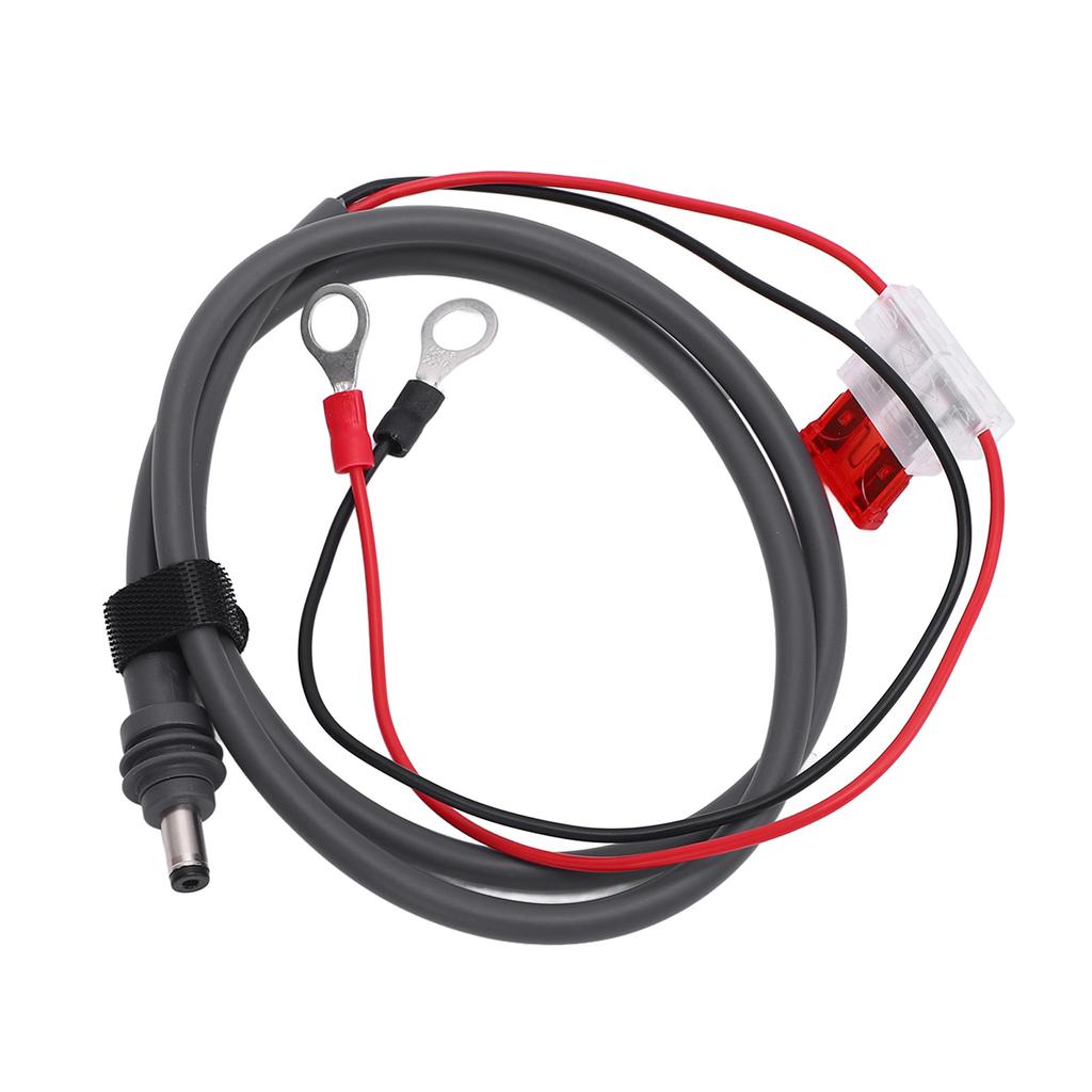 O Ring DC Charging Cable 18AWG Red Black Parallel O Ring DC Power Cable with Fuse for Off Grid RV Boat 2m 6.6ft