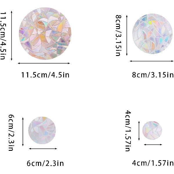 44 Pcs Window Clings Circles Stars Clouds Anti Collision Window Stickers Sun Catcher Stickers for Bird Strikes