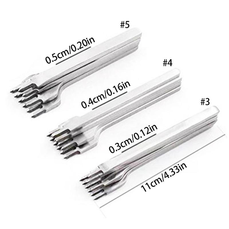 Stahl Leder Locher Bastelmeißel Werkzeug Leder Nahtlocher Für Präzises Lochen Und DIY Lederarbeiten Projekte