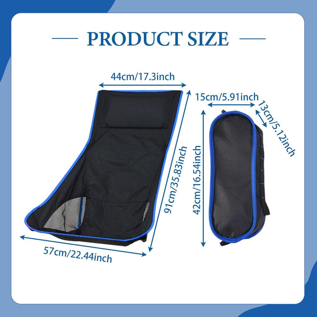 Folding Camping Chair with Bag Replacement Part Breathable Fabric Oxford Backpacking BBQ Stool Cover for Camping Fishing Garden