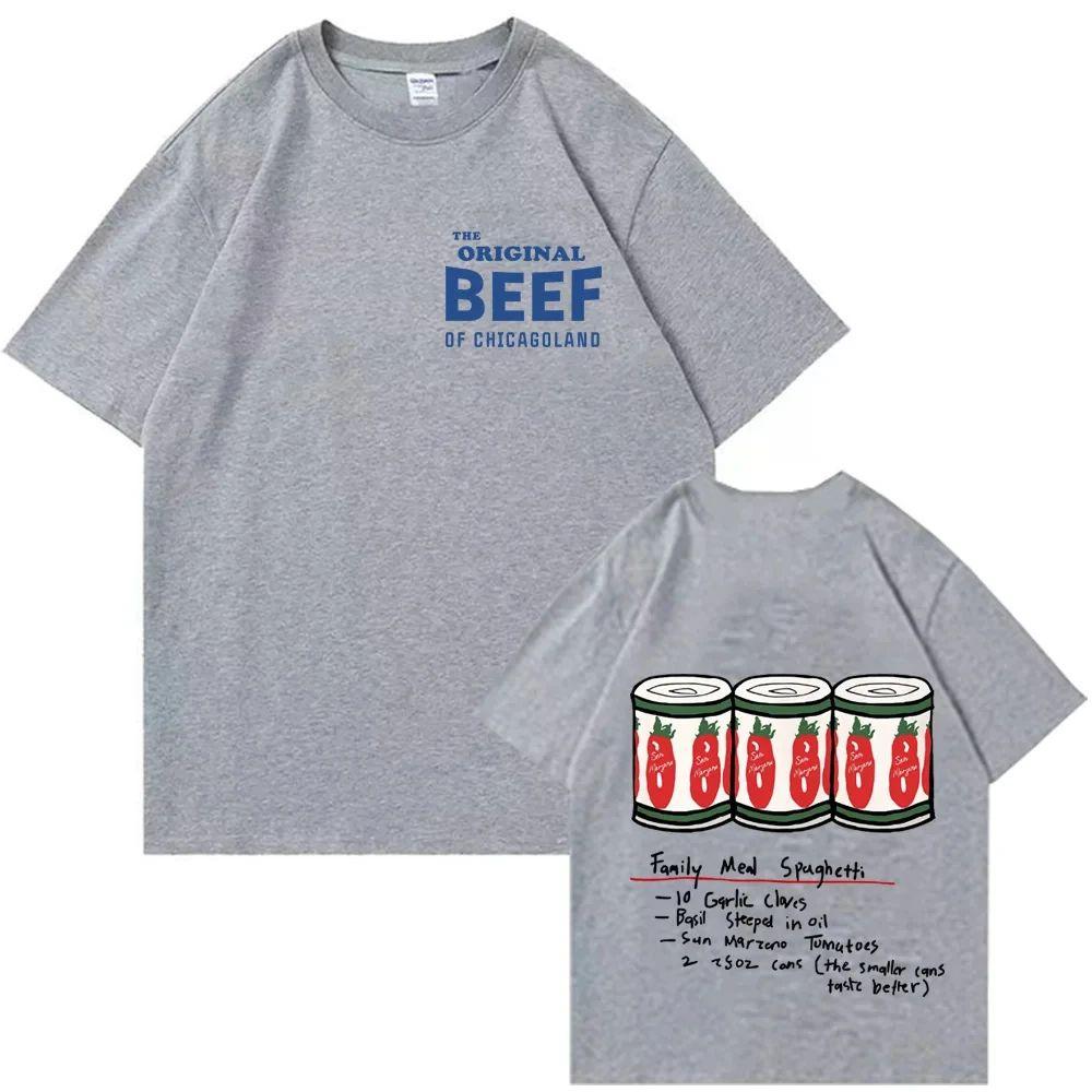 

Футболка из телесериала «Медведи» Оригинальная говядина из Чикаголенда Мужская Женская рубашка Harajuku с круглым вырезом Летняя повседневная рубашка Y2k Топ Harajuku XXXXL