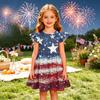 Vestido de Princesa de Verano para Niñas - Vestido Camiseta de Corte A Día de la Independencia