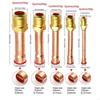 Pipe for Air Conditioner, 4pcs Flare Connector, Male Thread Adapter