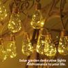Solar Powered Outdoor String Lights, 15 Bulb String Lights With 8 Lighting Modes