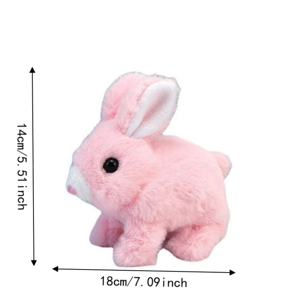 Wag Tail Electric Bunny Plush Walking Wiggle Ears Interactive Plush Toy Birthday Gifts