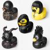 Duckieville Resin Duck Craft Figure Toys Punk Gothic Duck Desk Black Decoration