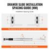 VEVOR 6 Pairs of 355.6mm Drawer Slides Side Mount Rails, Heavy Duty Full Extension Steel Track