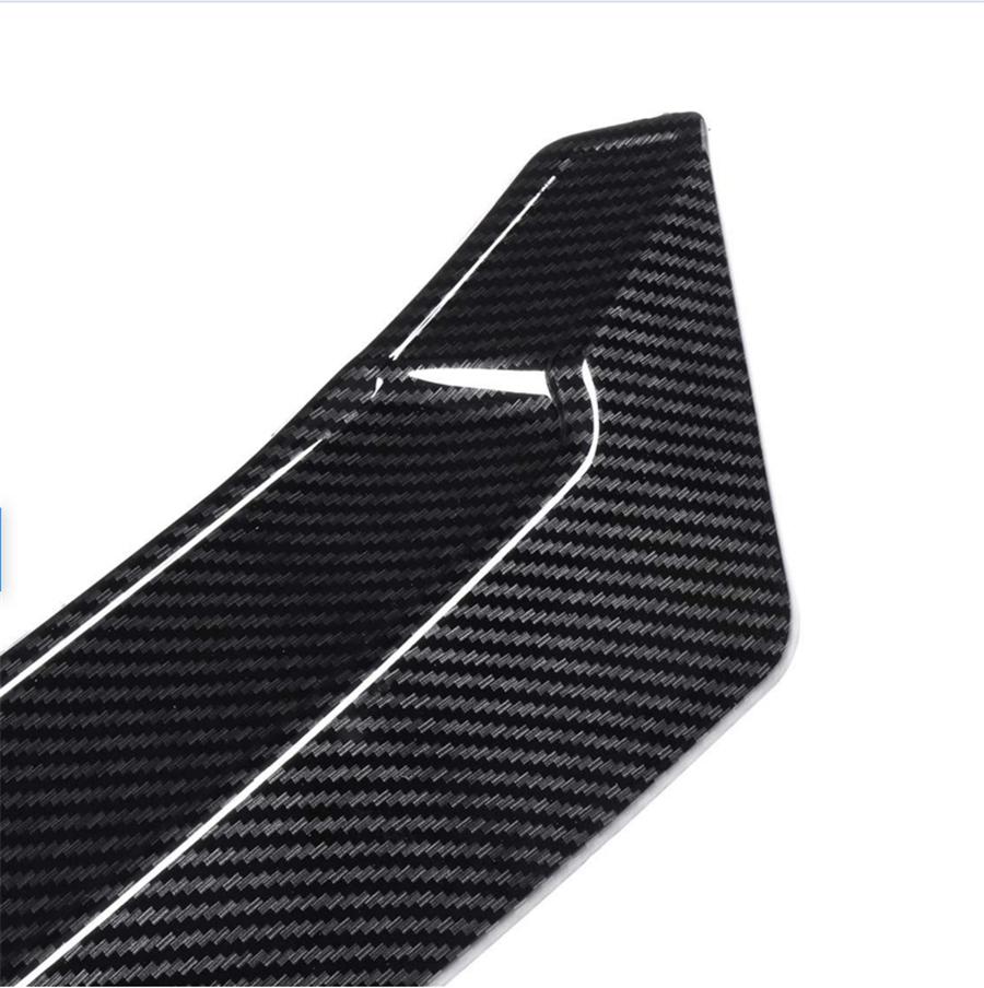 2pcs Anti-scratch Front Bumper Lip Wrap Angle Splitters For 16+ For Honda For Civic Sedan 4Dr