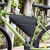 Bike Triangle Frame Bag 2.3L Reflective Night Riding Security Tool Storage Pack Bike Bag Black 2.3L