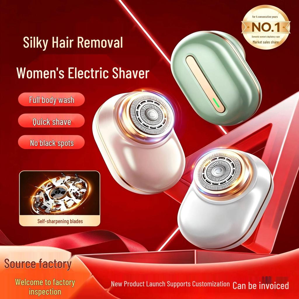 Women's Electric Shaver & Detachable Body Trimmer for Dry/Wet Use - Underarms, Private Parts & Epilator