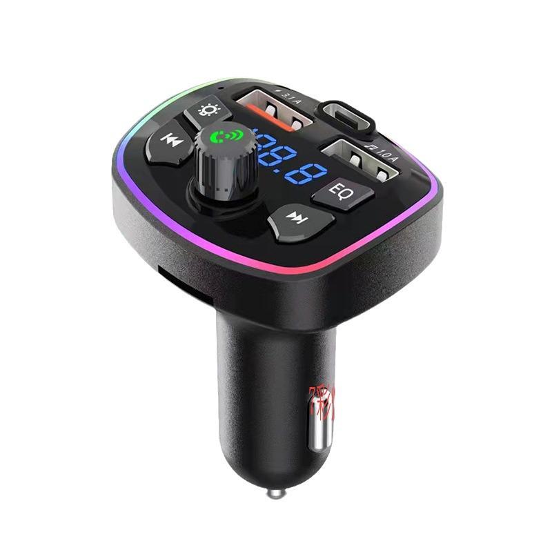 Q7 Colorful Ambient Light Car MP3 Player with Bluetooth Receiver & Multifunctional QC3.0 Fast Car Charger