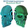 3D tištěné luminiscenční kvantové svítící masky lebky pro úlevu od úzkosti, svítící ve tmě fidget stolní dekorace, unikátní gotická domácí ozdoba