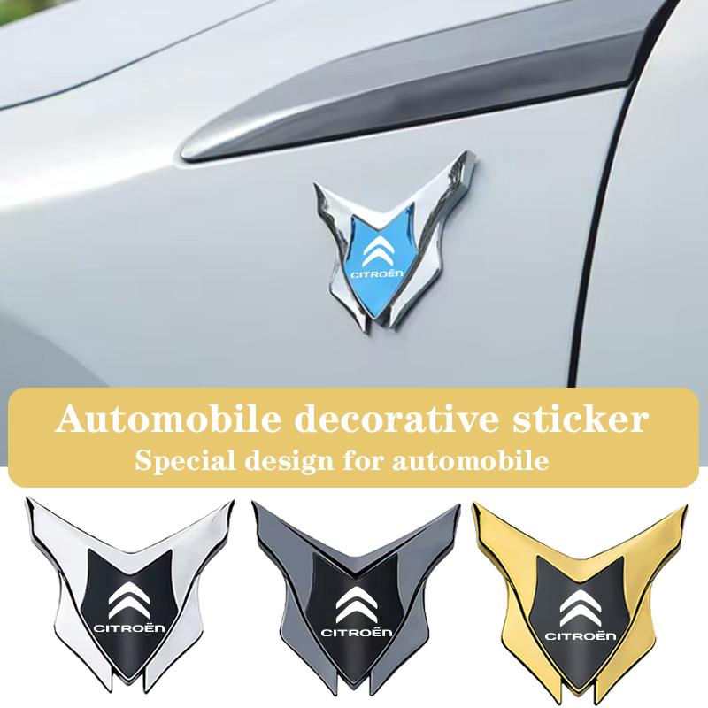 Metalowa Naklejka na Karoserię Samochodu 3D Emblemat Odznaka Tylny Bagażnik Naklejka do Citroen C1 C2 C3 C4 C5 C6 C8 C4L DS3 DS4 DS5 DS5LS Akcesoria