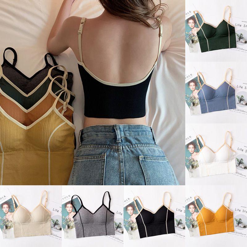Comfortable Scoop Bralette Tops With U Back And Adjustable Straps For Women