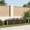 Garden Raised Bed Brown 240 x 80 x 45 cm Galvanized Steel