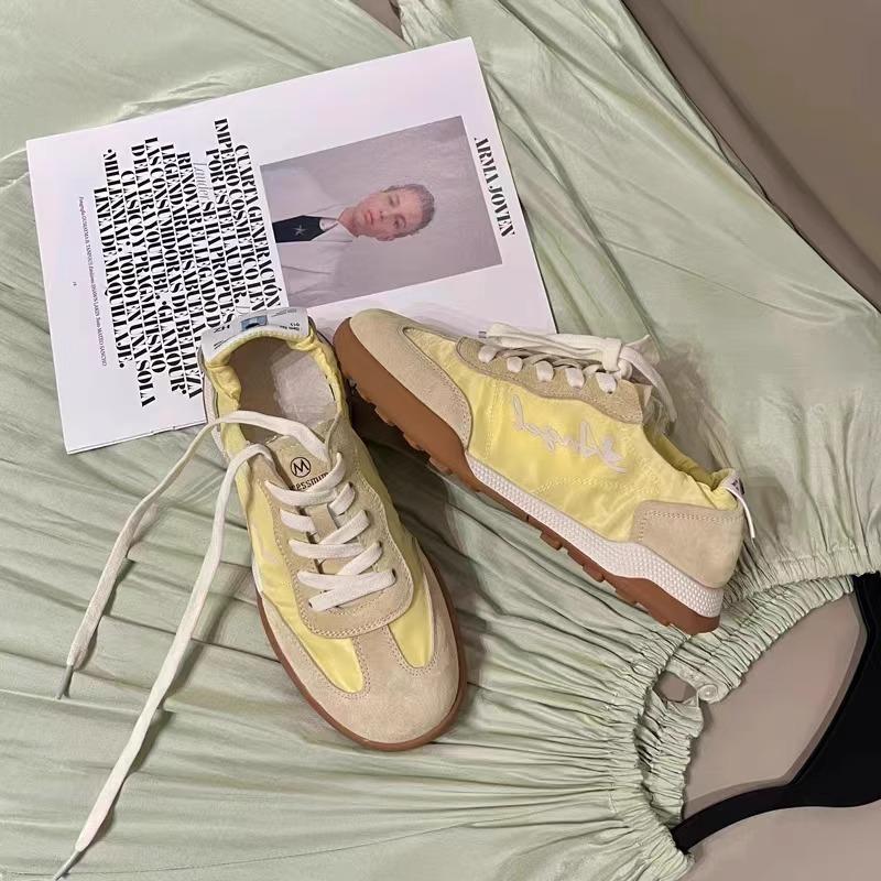 Ballett-Trainingsschuhe mit Leder-Innenhöhenerhöhung für Damen, Frühling und Sommer 2025, weiße Schuhe, Plateau, Forrest Gump Schuhe, leicht, atmungsaktiv