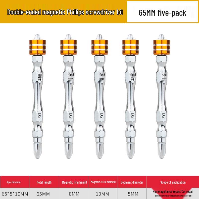 Magnetisches Nunchaku-Schraubendreherbit-Set mit hoher Härte und rutschfestem Ring