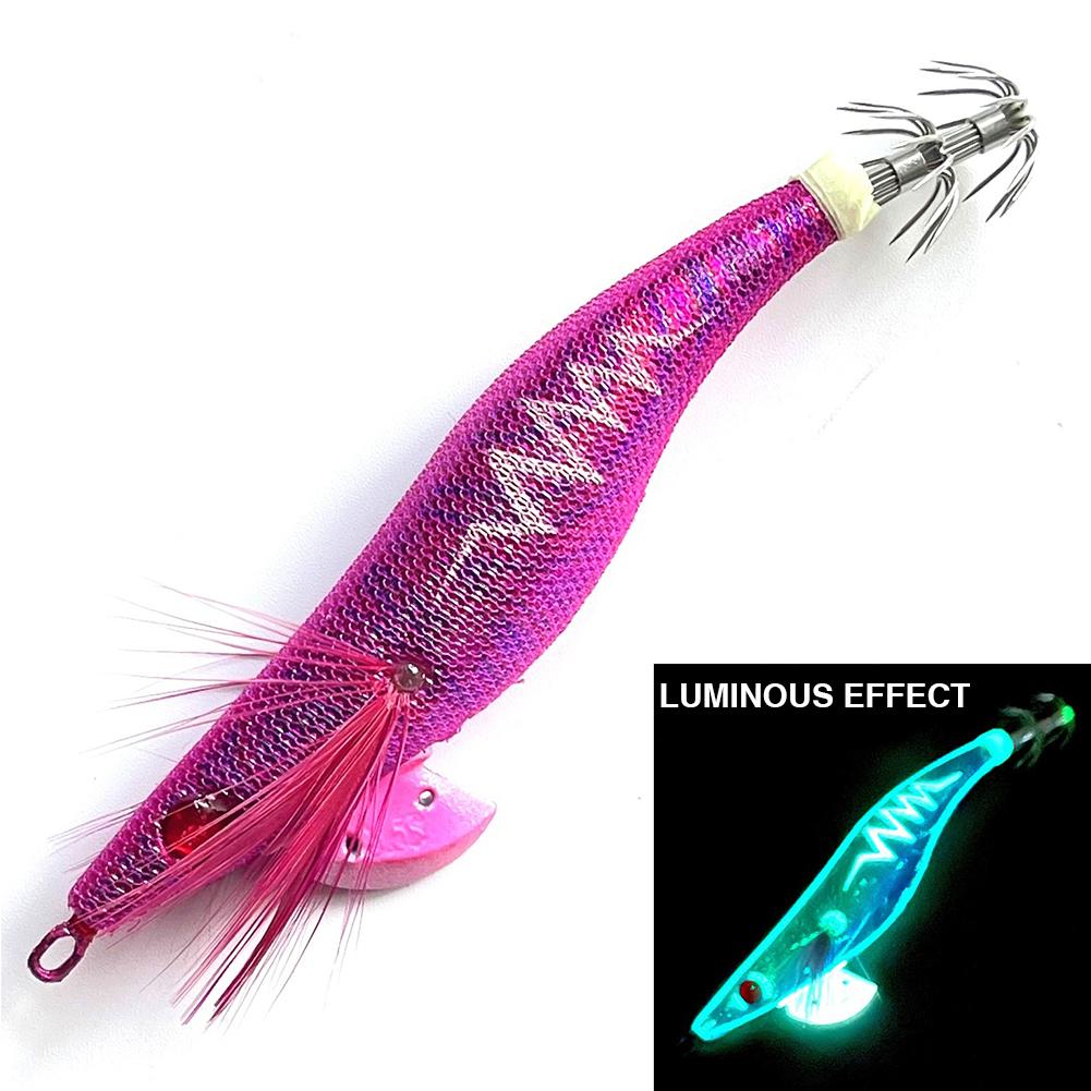 Luminous Fishing Lure Glow In Dark Swimbait Simulation Wood Shrimp Lures Lifelike Plastic for Octopus Cuttlefish Fishing Tackle