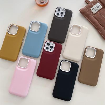 Coque de téléphone Pain Couleur Unie en Silicone Liquide Pour iPhone 16 Pro Max 15 14 Pro 13 12 11 Simple Antichoc Douce Mate Arrière