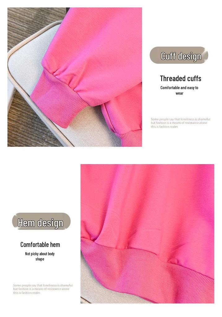 Plus Size 200-350 Jin Loose Autumn Hoodie - Bust 150/160 (Model 6072)