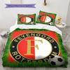 Biancheria da letto con motivo Feyenoord, Set piumone Copripiumone Federa Regalo di Compleanno per la Casa(1 * copripiumino + 2 * federa, senza nucleo)