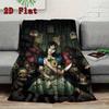 Cartoon Girl 2D Flat Pattern Flannel Blanket High Quality All Seasons Warmth and Comfort Perfect for Christmas Gifts.PMT0914390