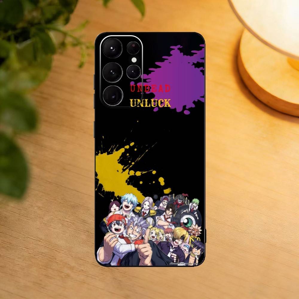 Anime Undead Unluck Andy Phone Case For Samsung S25,24,23,22,30,21,10,9,Ultra,Plus,Lite Soft Black Case