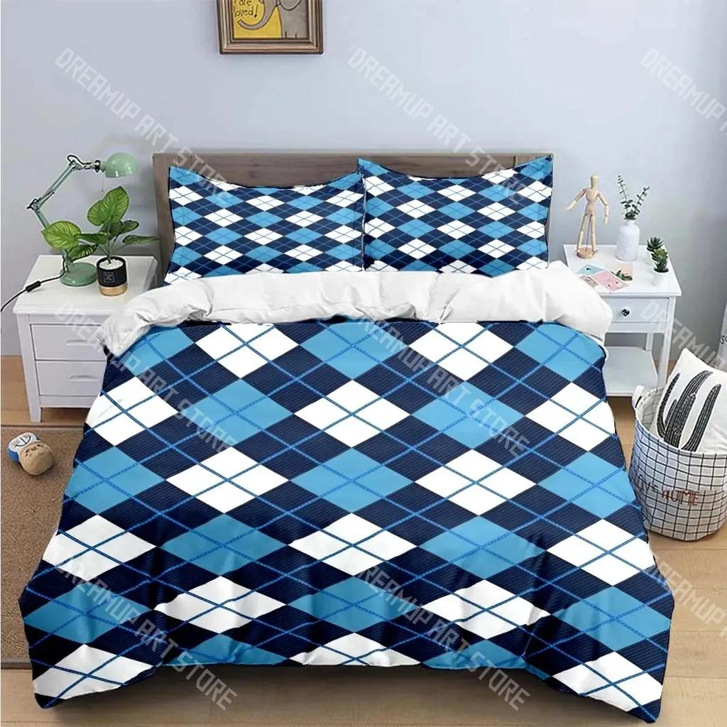 Classic Plaid, Square Print Bedding Sets Exquisite Bed Supplies Set Duvet Cover Bed Comforter Set Bedding Set Luxury Gift