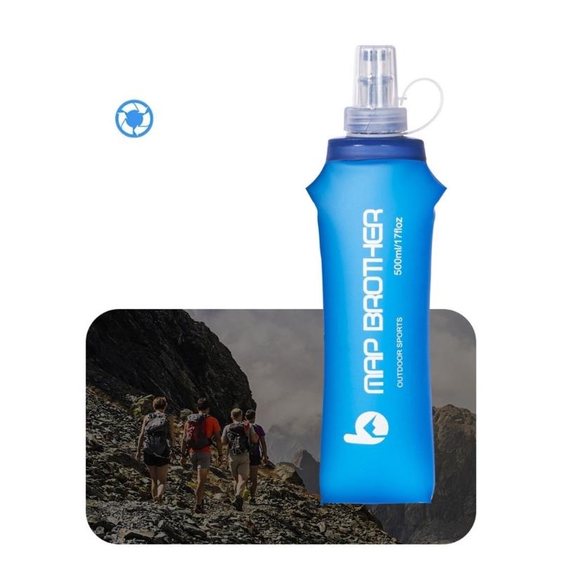 Collapsible Outdoor Water Bag TPU Soft Flask Water Bottle Hydrations Pack for Running Hiking Cycling Climbing Durable