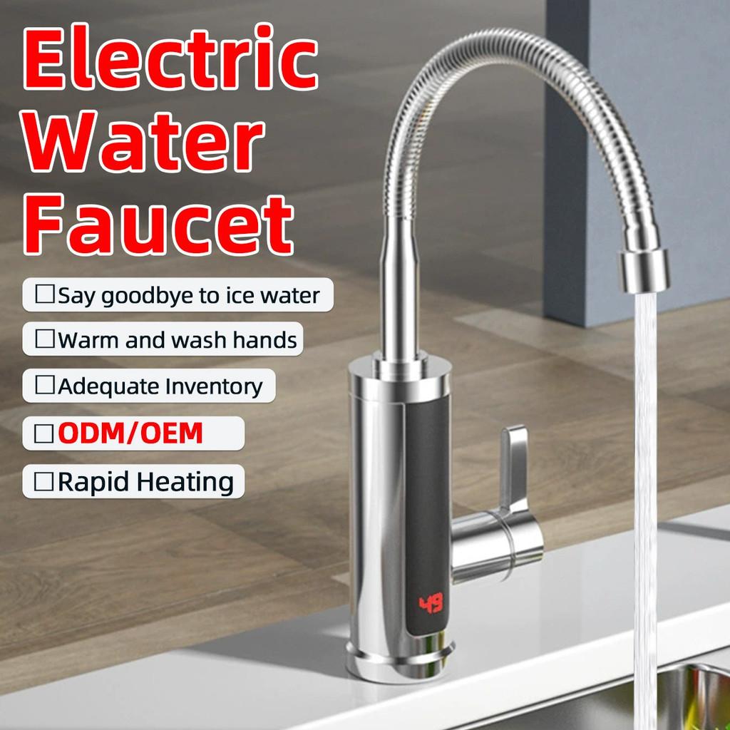 Household Hot And Cold Water Dual Use Faucet  Kitchen Instant Water Heater Faucet Instant Electric Heating Water Faucet