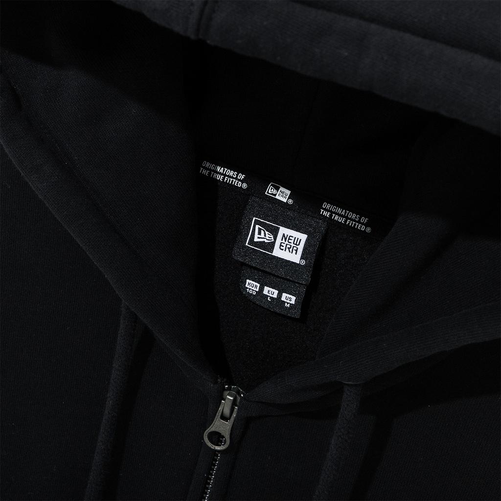 New Era Solid Color Hooded Zip-Up Long Sleeve Jacket Unisex jackets Black 14398011